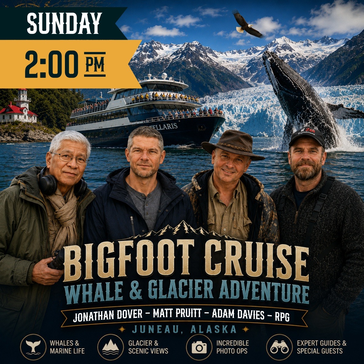 Bigfoot Cruise | Group Whale and Glacier Adventure!