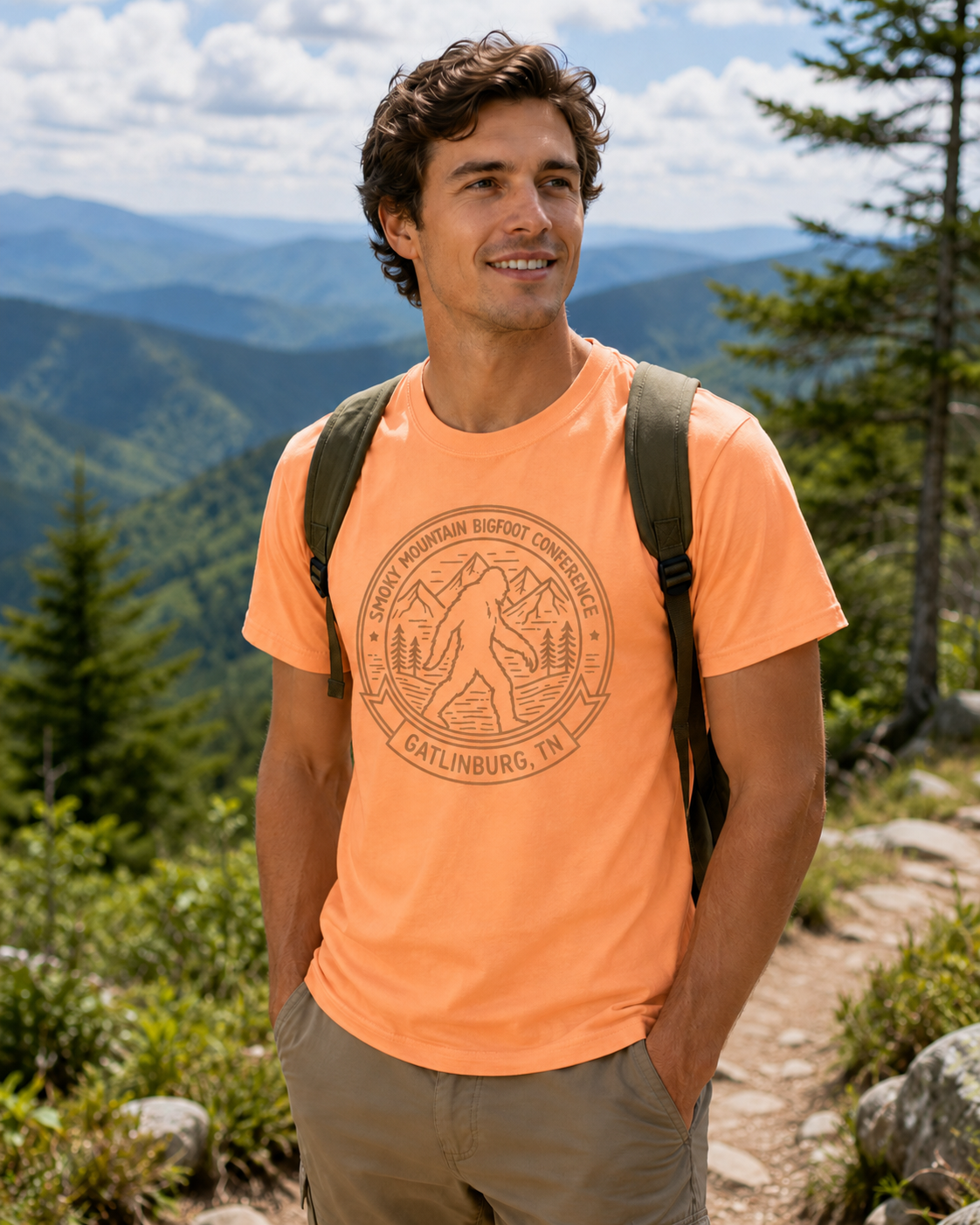 Smoky Mountain Bigfoot Campfire T-Shirt | PRE-SALE