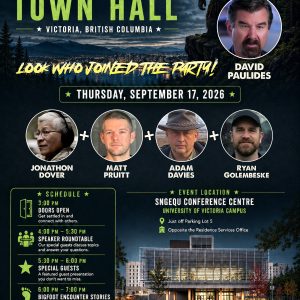 Victoria Bigfoot Town Hall – RSVP for Alaska Bigfoot Cruisers & Multi-Con Pass Holders